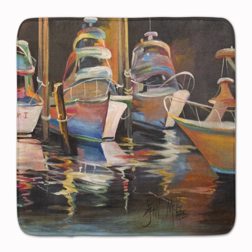 Caroline's Treasures JMK1076RUG Sea Chase Deep Sea Fishing Boats Machine Washable Memory Foam Mat, Bathroom Rug, Non-Slip Bath Mat, Durable Thick Washable Rugs for Kitchen, Bathroom Quick Dry, Decorat