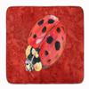 Caroline's Treasures 8870RUG Lady Bug on Deep Red Machine Washable Memory Foam Mat, Bathroom Rug, Non-Slip Bath Mat, Durable Thick Washable Rugs for Kitchen, Bathroom Quick Dry, Decorative Artwork, view 1