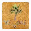 Caroline's Treasures 8709RUG Welcome Palm Tree on Gold Machine Washable Memory Foam Mat, Bathroom Rug, Non-Slip Bath Mat, Durable Thick Washable Rugs for Kitchen, Bathroom Quick Dry, Decorative Artwor view 1