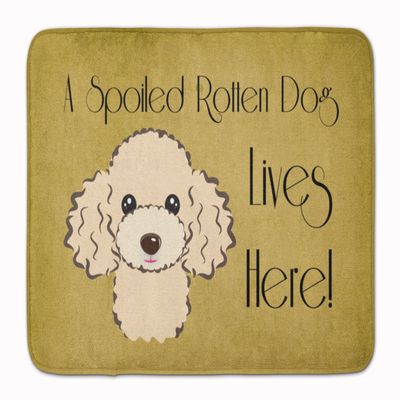 Caroline's Treasures BB1506RUG Buff Poodle Spoiled Dog Lives Here Machine Washable Memory Foam Mat, Bathroom Rug, Non-Slip Bath Mat, Durable Thick Washable Rugs for Kitchen, Bathroom Quick Dry, Decora