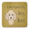 Caroline's Treasures BB1506RUG Buff Poodle Spoiled Dog Lives Here Machine Washable Memory Foam Mat, Bathroom Rug, Non-Slip Bath Mat, Durable Thick Washable Rugs for Kitchen, Bathroom Quick Dry, Decora view 1