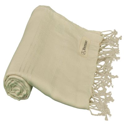 Bersuse Beach Towels Peshtemal Turkish Towels Anatolia Collection Premium Turkish Beach Towel, 100% Cotton, Large, Quick-Dry, Sand-Free, Lightweight - 37x70 Inches, Natural (Set of 6)