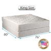 Dream Solutions USA Legacy King Size (76"x80"x8") Mattress and Box Spring Set - Fully Assembled, Good for Your Back, Long Lasting and 2 Sided view 2
