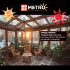 Metro Screenworks Framed Tempered Glass Panel for Porch & Patio Panels, Outdoor Enclosures, (28-5/8" x 34-1/2", Tan) Enclose Your Porch with Tempered Glass Panels - Glass Panel Replacement view 4