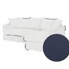 Soferia Replacement Compatible Cover for Holmsund Corner Sofa, Fabric Naturel Navy Blue view 1