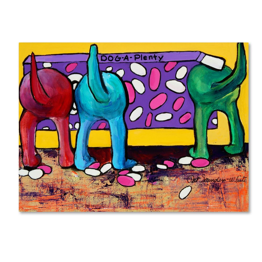 Trademark Fine Art Dog-A-Plenty by Pat Saunders-White, 18x24-Inch