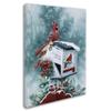 Christmas Cardinals by Jenny Newland, 18x24-Inch Canvas Wall Art view 2