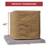 SugarHouse Outdoor Air Conditioner Cover - All-Weather, Waterproof Ultimate Canvas AC Protector, Made in The USA, 20-Year Warranty, Beige, 38 x 38 x 40 Inches view 3