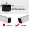 uxcell Rubber Furniture Table Chair Leg Rectangle Shape Foot Covers 40x20mm view 3