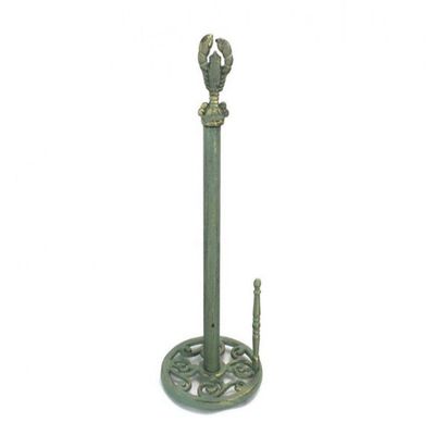 Hampton Nautical Antique Bronze Paper Towel Holder 16"-Lobster Beach Decor-Cast Iron