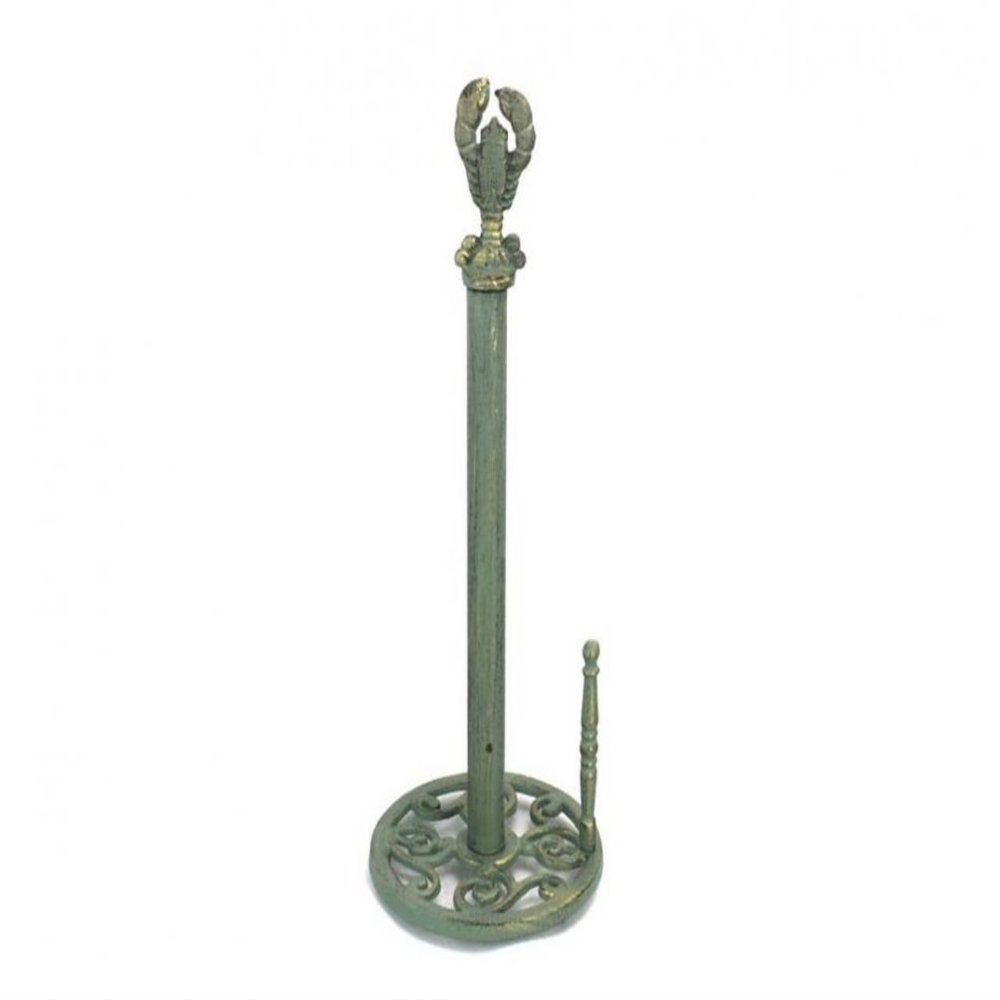 Hampton Nautical Antique Bronze Paper Towel Holder 16"-Lobster Beach Decor-Cast Iron