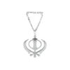 UNIVERSAL ICONS Silver Khanda for Car Rear Mirror with Chain view 1