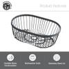 American Metalcraft WBBV90 Wire Basket, Oval Black 9" L x 6" W x 2 " H view 3