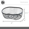 American Metalcraft WBBV90 Wire Basket, Oval Black 9" L x 6" W x 2 " H view 4