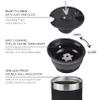 Milu Thermo Mug Insulated Cup Coffee & Tea Mug to go - 370ml, 450ml 100% leak proof - Stainless Steel Drinking Mug - vacuum insulation flask - Hot & Cold - Travel Mug (Black, 12oz (370ml)) view 3