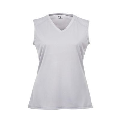 B-Core Ladies' Sleeveless Tee Silver Small