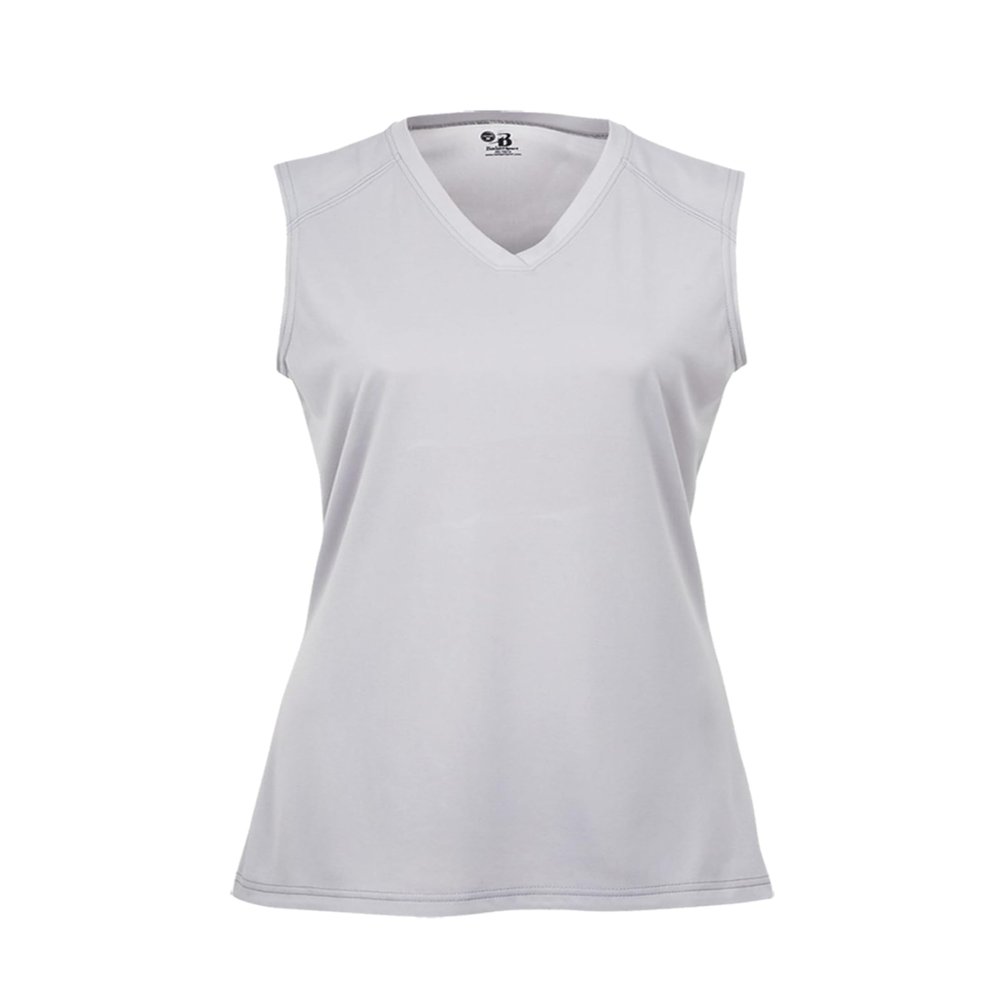 B-Core Ladies' Sleeveless Tee Silver Small