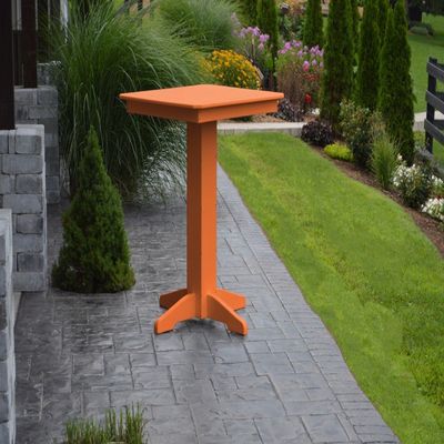 A & L Furniture Square bar Table with 2" Umbrella Hole, Orange