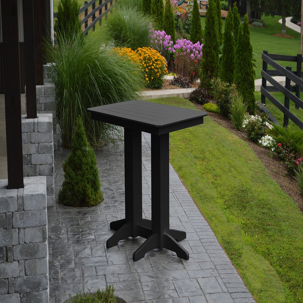 A & L Furniture bar Table without Hole, Black