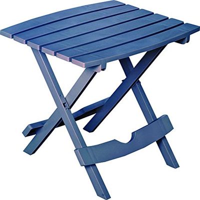 Adams QuikFold BlueStone Rectangular Polypropylene Folding Side Table
