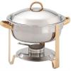 Update International (DC-4/GB) 4 qt Stainless Steel Round Gold-Accented Chafer by Update International view 1