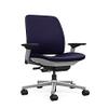 Steelcase Amia Task Chair: Platinum Frame/Base - 4 Way Adjustable Arms - Standard Carpet Casters view 1