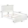 AFI, Nantucket Queen Size Bed with Matching Footboard and Attachable USB Charger, White view 2