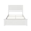AFI, Nantucket Queen Size Bed with Matching Footboard and Attachable USB Charger, White view 3