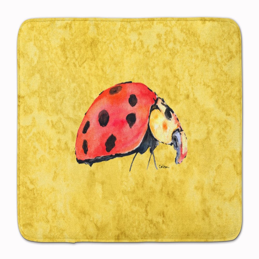 Caroline's Treasures 8867RUG Lady Bug on Yellow Floor Mat, 19" x 27", Multicolor