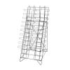 FixtureDisplays 10-Tiered Wire Literature Stand for Floor, 20 Pockets for Magazines, Header - Black 119963 view 2