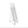 FixtureDisplays 10-Tiered Wire Literature Stand for Floor, 20 Pockets for Magazines, Header - Black 119963 view 4