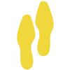 LiteMark 9 Inch Yellow Dress Shoe Print Decal Stickers with Matte Finish Removable Adhesive Ideal for Floors, Events, Homes, Stores, Parties - Set of 12 (6 Pairs) view 1
