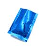100PCS Glossy Electric Blue Metallic Mylar Foil Open Top Bags Food Safe Food Snack Storage Bags 10x15cm (3.9x5.9") view 2