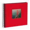 Goldbuch Bella Vista Spiral Linen Memory Cut-Out Cover 40 Black Pages Book for Gluing Photo Album, red, ca. 20 x 20 x 2,7 cm view 1