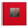 Goldbuch Bella Vista Spiral Linen Memory Cut-Out Cover 40 Black Pages Book for Gluing Photo Album, red, ca. 20 x 20 x 2,7 cm view 2