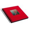 Goldbuch Bella Vista Spiral Linen Memory Cut-Out Cover 40 Black Pages Book for Gluing Photo Album, red, ca. 20 x 20 x 2,7 cm view 3