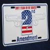 2nd Second Amendment Gun WarningUS Made Embossed Metal License Plate Tag Sign view 1