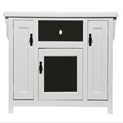 American Heartland Poplar TV Stand in Bright White