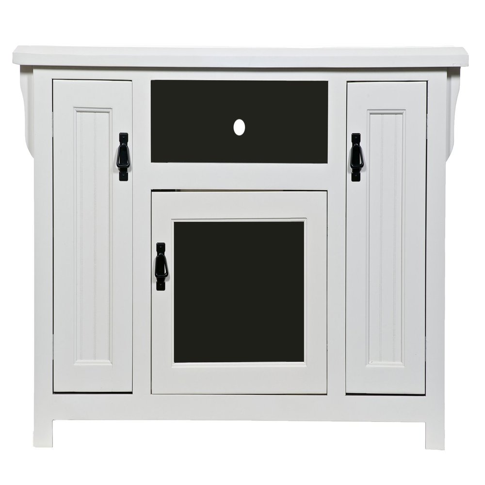American Heartland Poplar TV Stand in Bright White