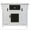 American Heartland Poplar TV Stand in Bright White view 1