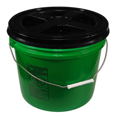 Green 5 Gallon 90 mil Bucket with Gamma Seal Lid (Black)