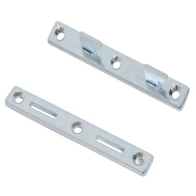 Bed Claw Extended Wood Bed Rail Connecting Fittings with Square Corners, 127 mm Long, Set of 4, Bed Frame