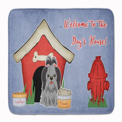 Caroline's Treasures BB2843RUG Dog House Collection Shih Tzu Black Silver Machine Washable Memory Foam Mat, Bathroom Rug, Non-Slip Bath Mat, Durable Thick Washable Rugs for Kitchen, Bathroom Quick Dry