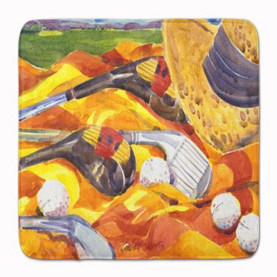 Caroline's Treasures 6063RUG Golf Clubs Golfer Machine Washable Memory Foam Mat, Bathroom Rug, Non-Slip Bath Mat, Durable Thick Washable Rugs for Kitchen, Bathroom Quick Dry, Decorative Artwork,