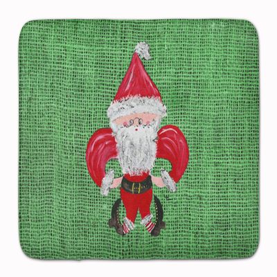 Caroline's Treasures 8746RUG Christmas Santa Fleur de lis Machine Washable Memory Foam Mat, Bathroom Rug, Non-Slip Bath Mat, Durable Thick Washable Rugs for Kitchen, Bathroom Quick Dry, Decorative Art