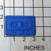 Cassette Tape Fondant Cookie Cutter AND Stamp #1571 view 2