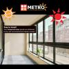 Metro Screenworks Framed Tempered Glass Panel for Porch & Patio Panels, Outdoor Enclosures, (26-1/2" x 6-1/4", Bronze) Enclose Your Porch with Tempered Glass Panels - Glass Panel Replacement view 3