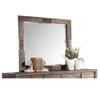 Acme Andria Rectangular Beveled Bedroom Mirror in Reclaimed Oak Wood view 2