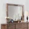 Acme Andria Rectangular Beveled Bedroom Mirror in Reclaimed Oak Wood view 3