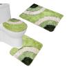 Amagical Microfiber Rug 3 Piece Bath Mat Set Pedestal Lid Toilet Cover Rug Bath Mat (Green) view 1